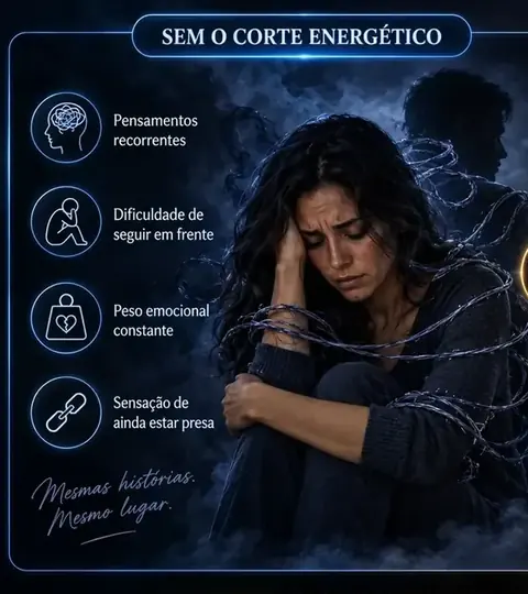 Antes do corte energético: pensamentos recorrentes, peso emocional e sensação de estar presa
